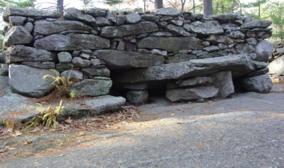 America's Stonehenge Tilted Roof Storage Chamber