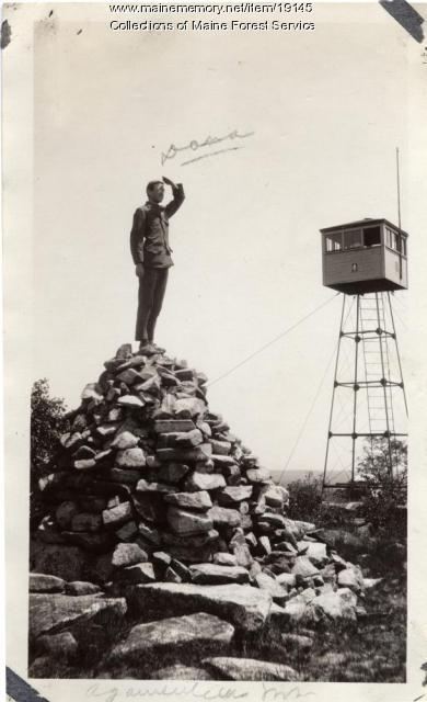 Mount Agamenticus summit cairn early 20th century