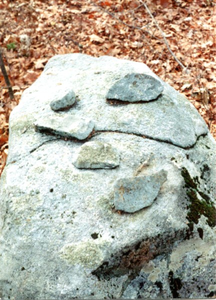 Five-Stones-on-Top of-Boulder-Cairn