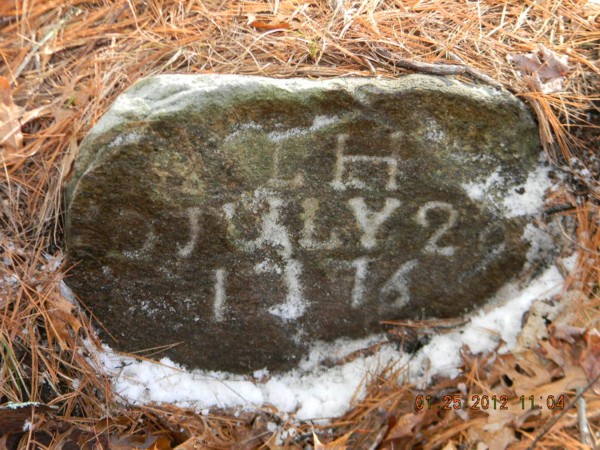 Gravestone L. Hall died 1776 West Greenwich RI WG23