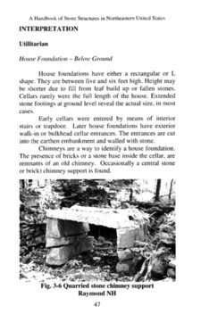 Handbook of Stone Structures Lintle Chimney support