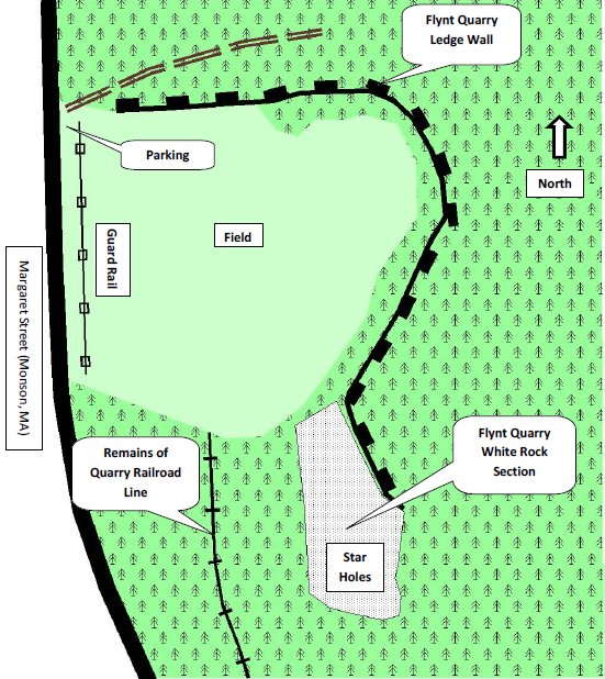 MA Monson Flynt Quarry Map Star Holes