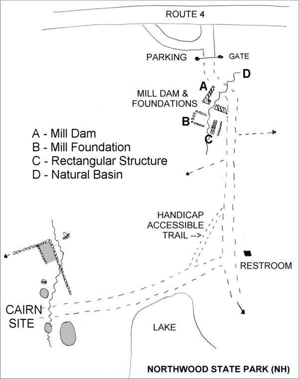 Northwood State Park Nh Mill Site Map