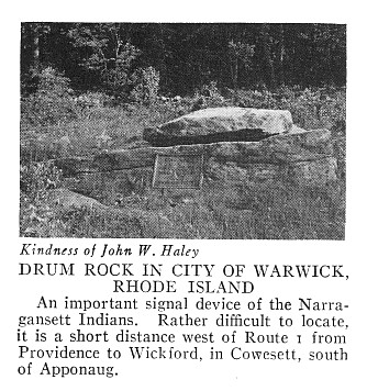 "Drum Rock" - Perched, Pedestal Boulder, or Balanced Boulder Warick, RI