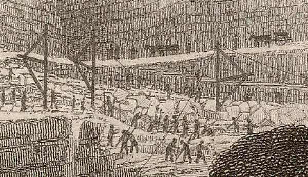 1829 Craigleith Scotland Close-up of Jib Cranes