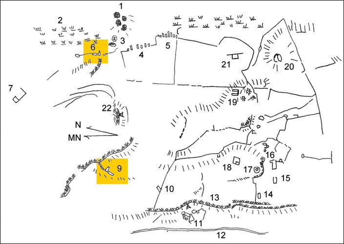 Gungywamp-South Complex Map-Bridges Highlighted