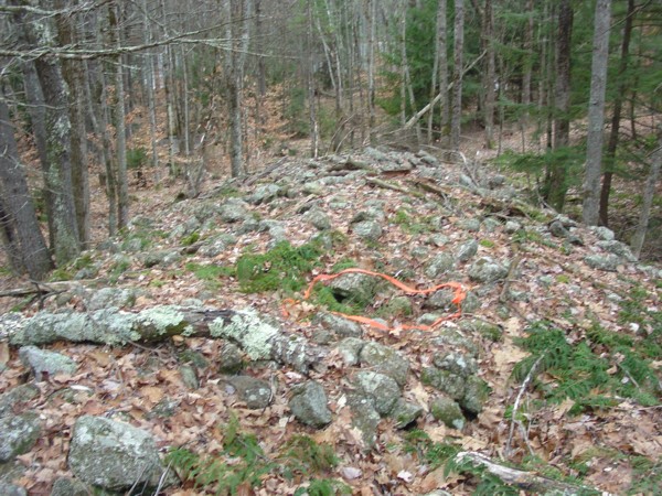 Northwood State Park NH Large Stone Cairn With Multiple Depressions