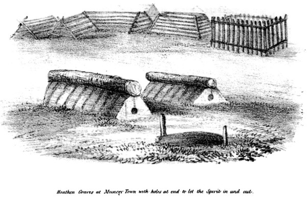 Ojibway Historic Graves with Spirit holes